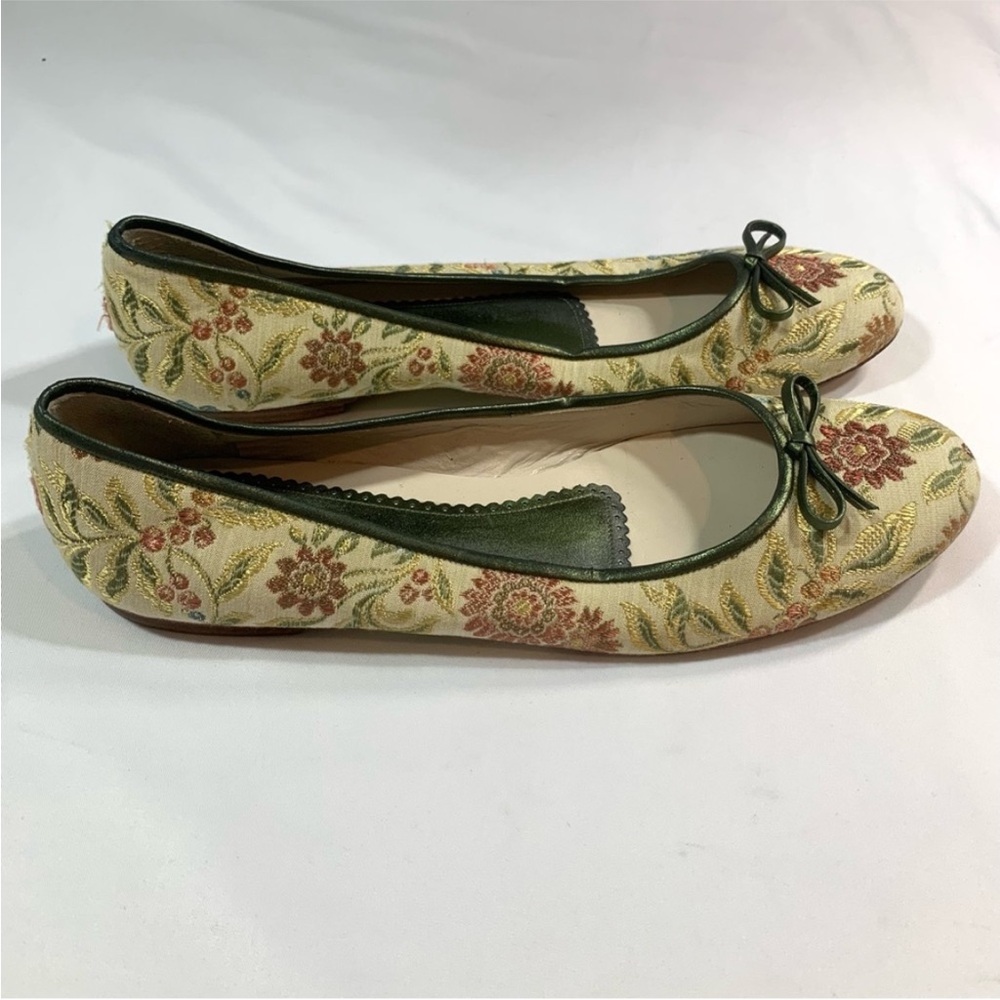 DELMAN Tapestry Ballet FLATS Size 10 - Picture 10 of 13